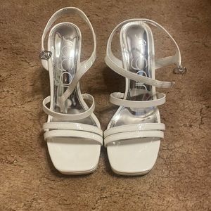 white heels so cute!!! size 9